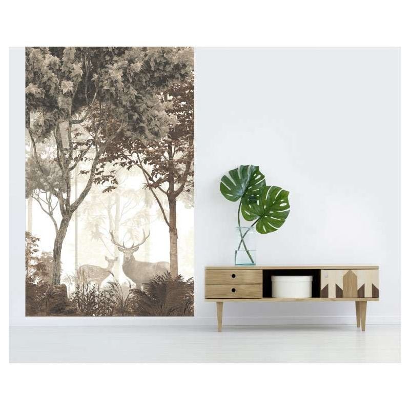 Scenolia Papier Peint Forêt Biche Et Cerf