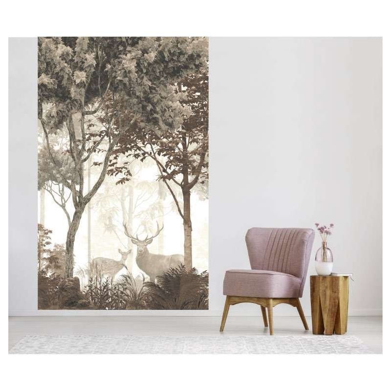 Scenolia Papier Peint Forêt Biche Et Cerf