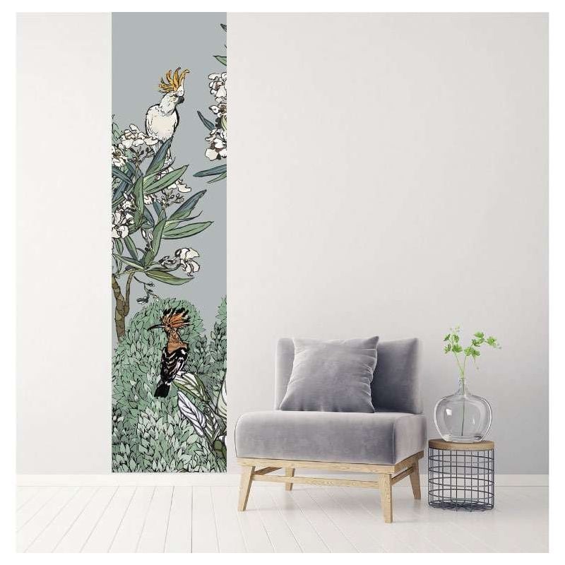 Scenolia Papier Peint Graphique D'oiseaux Et Forêt