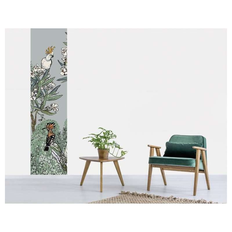 Scenolia Papier Peint Graphique D'oiseaux Et Forêt