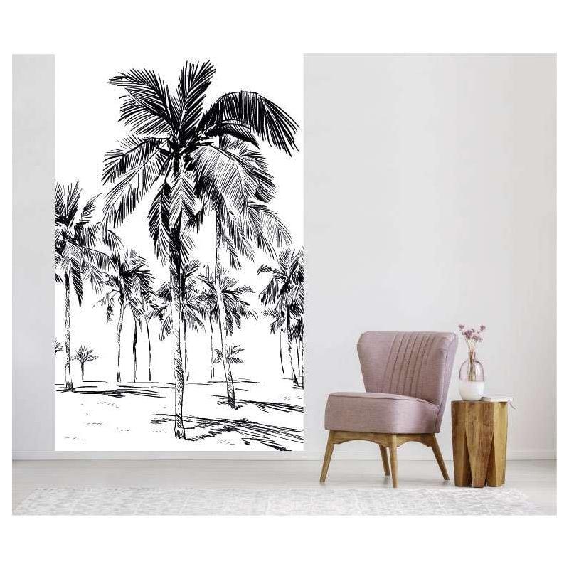 Scenolia Papier Peint Graphique Dessin De Palmiers