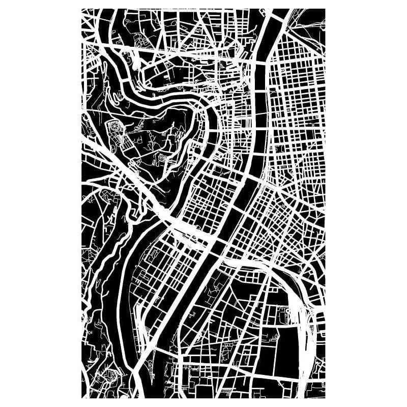 scenolia Papier peint graphique plan de Lyon