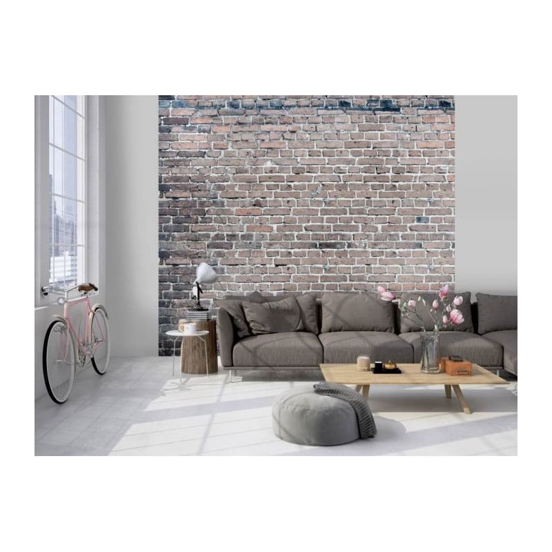 scenolia Papier peint industriel mur de brique