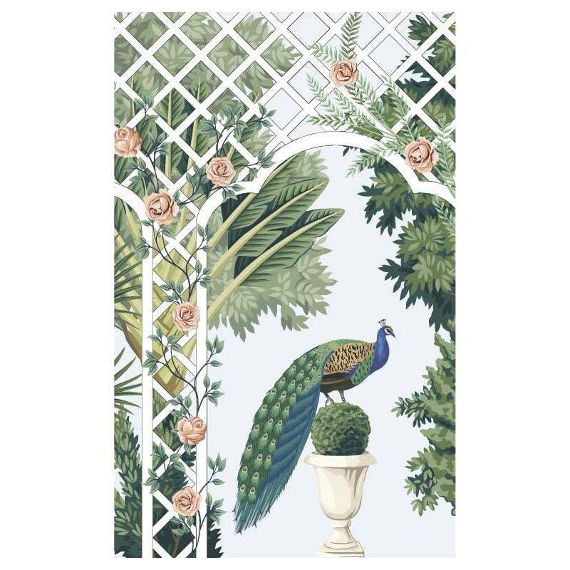 scenolia Papier peint jardin exotique et paons