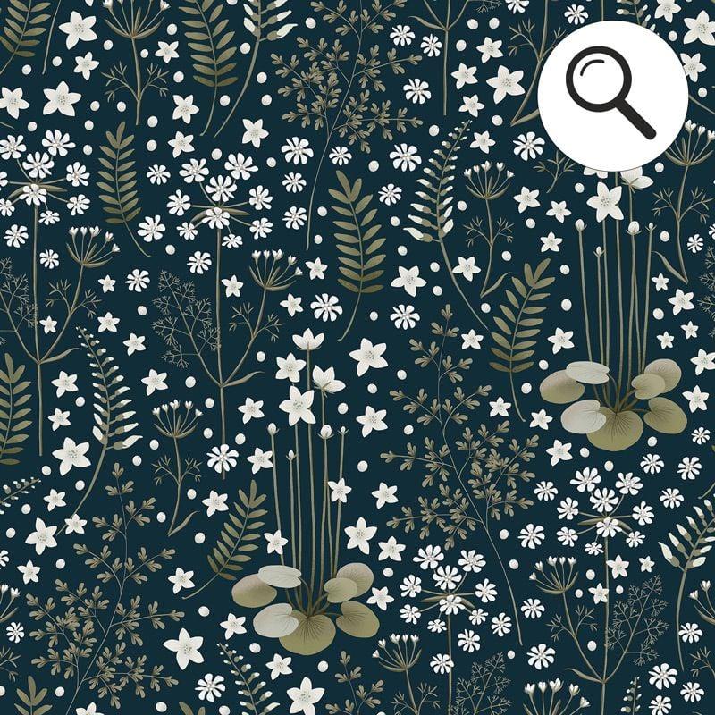 scenolia Papier peint motif d'illustration florale