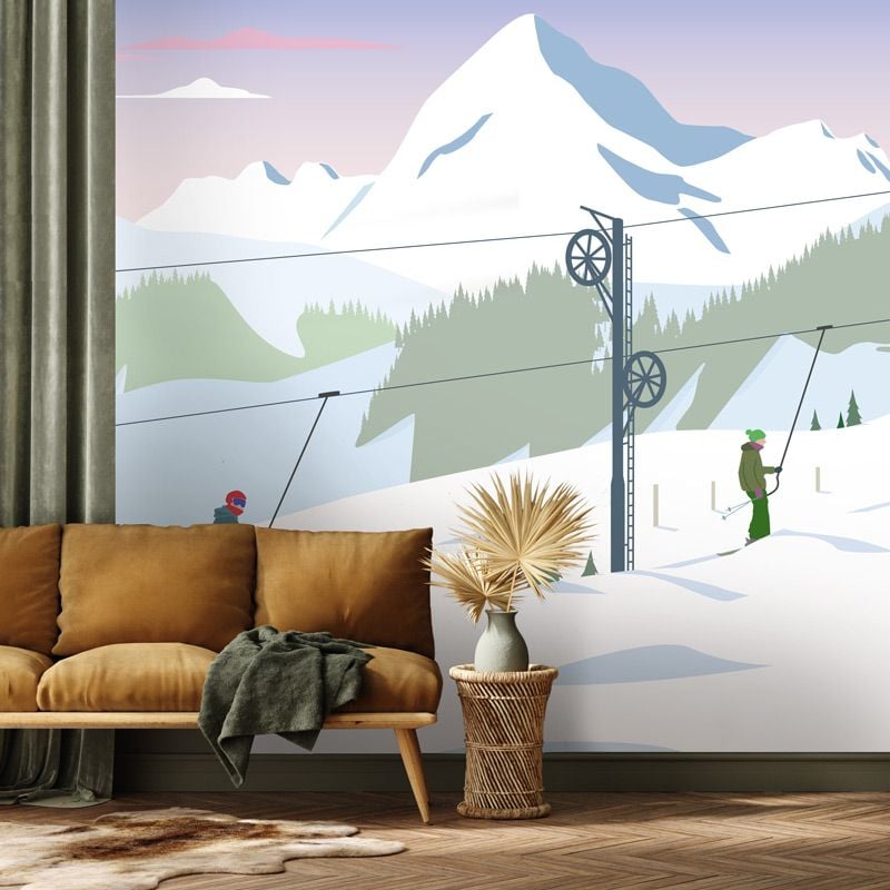 Scenolia Tapisserie Illustration Du Mont Charvin