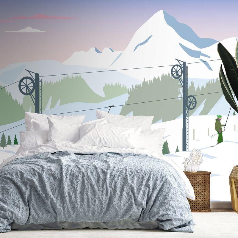 scenolia Tapisserie illustration du Mont Charvin