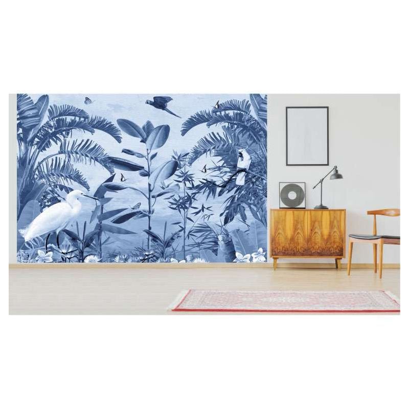 Scenolia Tapisserie Murale De Jungle Bleu Tendance