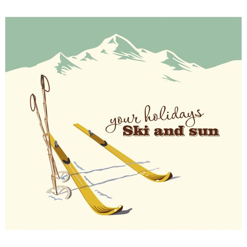 scenolia Tapisserie panoramique vintage décor de montagne