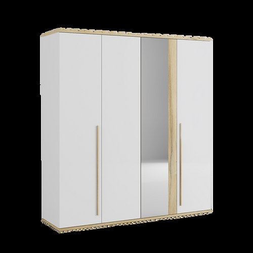 sciae Armoire 4 Portes 1 Glace N°25 - 4 Doors 1 Glass Wardrobe N°25