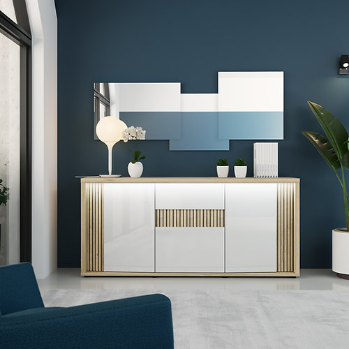 sciae BUFFET 3 PORTES N°29 Avec LED - 3 DOORS SIDEBOARD N°29 With LED