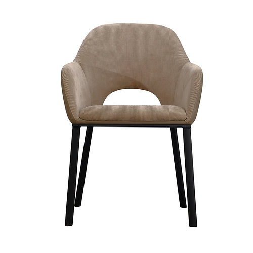 Sciae Chaise-fauteuil Taupe Tissu Côtelé N°11