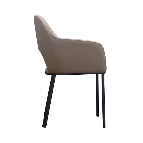 Sciae Chaise-fauteuil Taupe Tissu Côtelé N°11