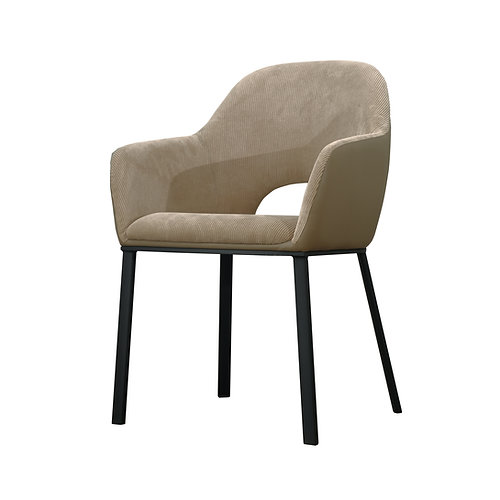 Sciae Chaise-fauteuil Taupe Tissu Côtelé N°11