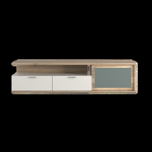Sciae MEUBLE TV 1 PORTE 2 TIROIRS N°06 Avec LED