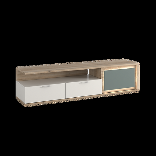 sciae MEUBLE TV 1 PORTE 2 TIROIRS N°06 avec LED