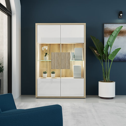 Sciae VITRINE 2 PORTES GLACE N°20 Avec LED - 2 GLASS DOORS DISPLAY UNIT N°20 With LED