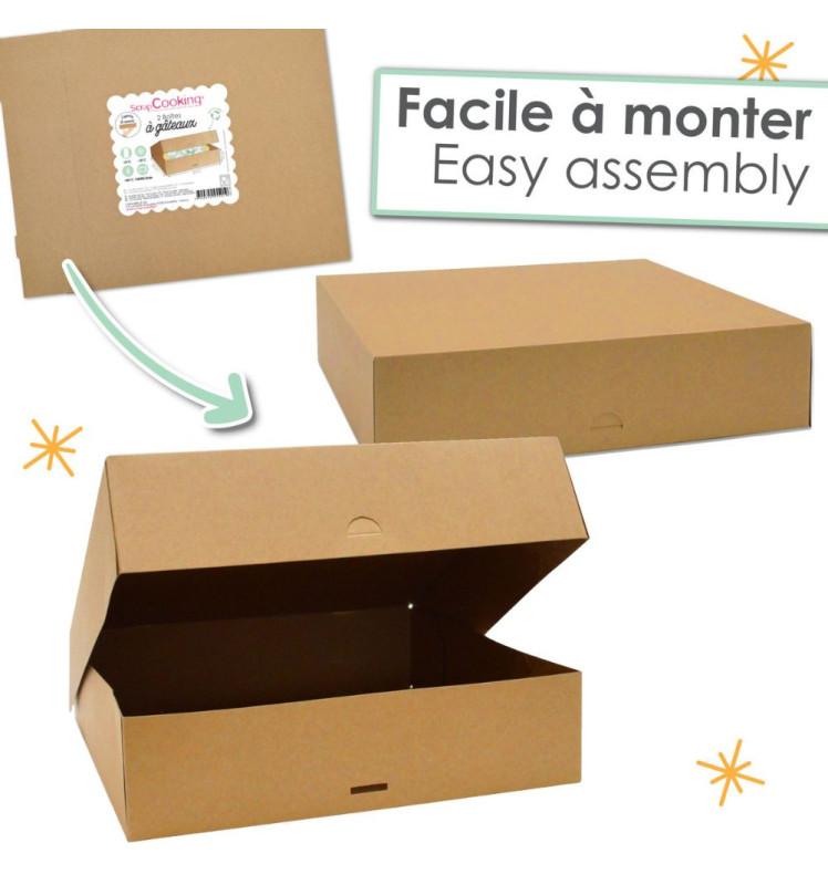 Scrapcooking 2 Boites De Transport à Gâteaux 32x32x8 Cm