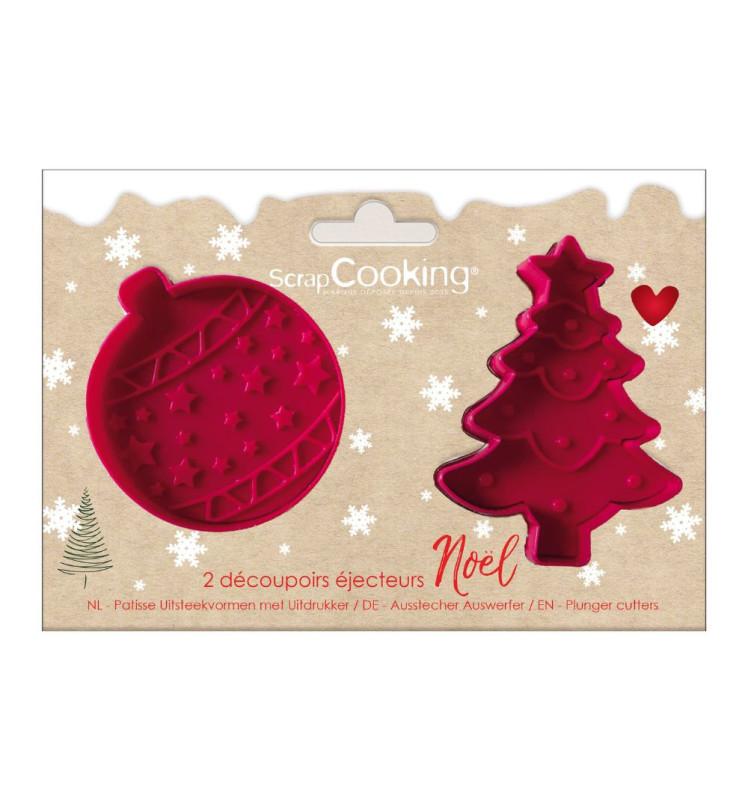 scrapcooking 2 emporte-pièces éjecteurs pour biscuits de Noël