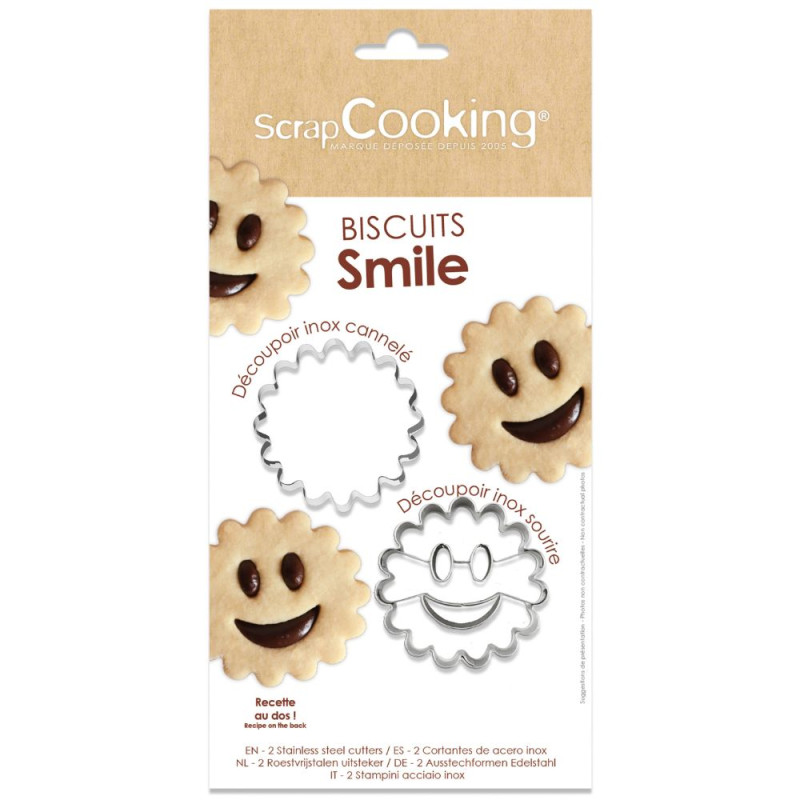 scrapcooking 2 emporte-pièces pour biscuits sourire
