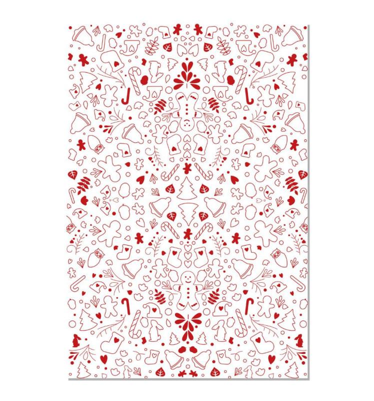 Scrapcooking 2 Feuilles Transfert Pour Bûche - Motif Noël