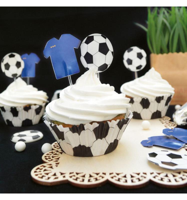 Scrapcooking 24 Caissettes + 24 Cake Toppers Football