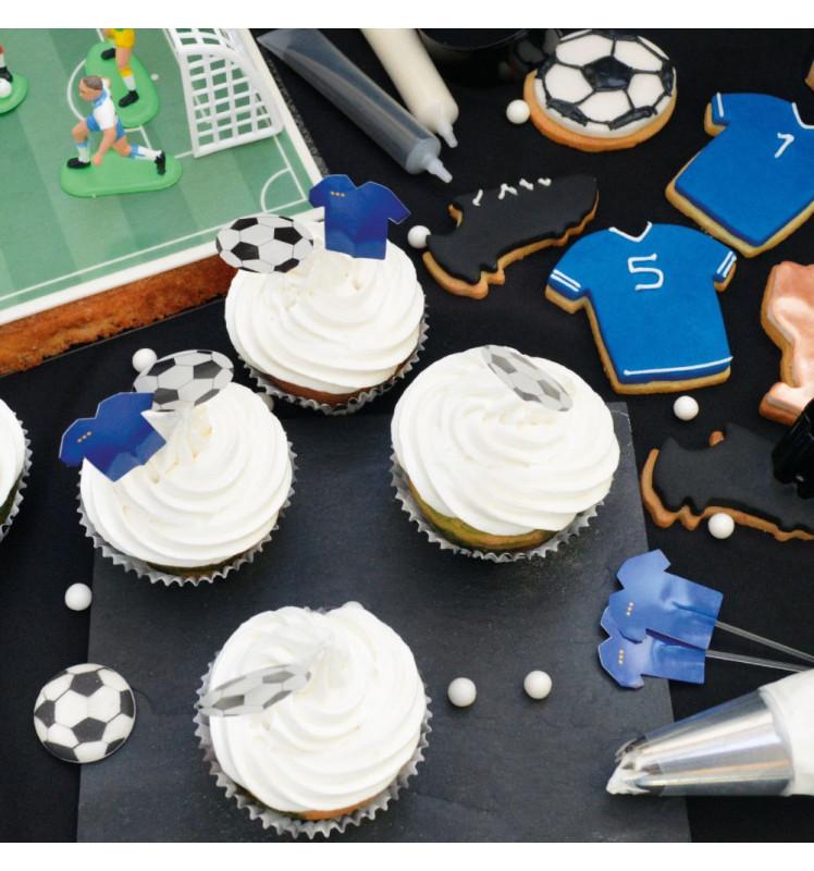 Scrapcooking 24 Caissettes + 24 Cake Toppers Football