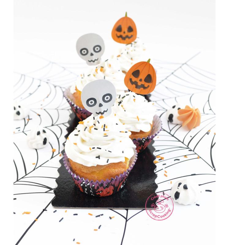 Scrapcooking 24 Caissettes + 24 Cake Toppers Halloween