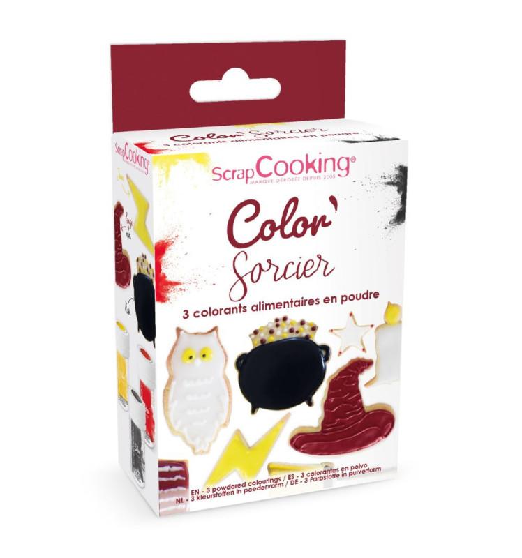 scrapcooking 3 colorants artificiels poudre Sorcier