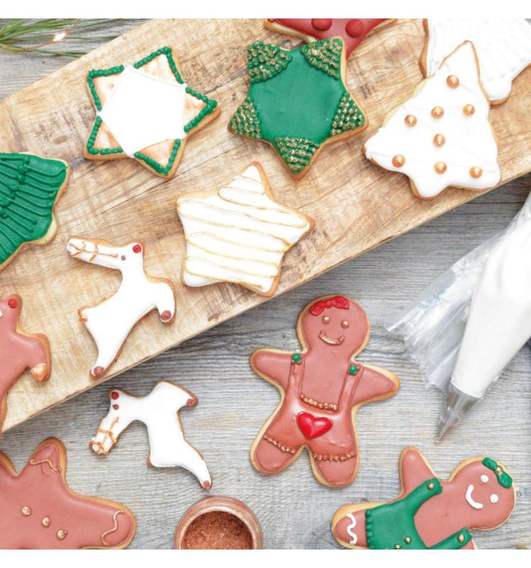 Scrapcooking 3 Colorants En Poudre Noël Vert Rouge Doré