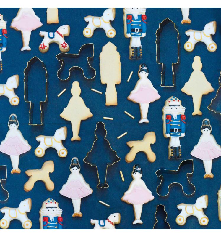 Scrapcooking 3 Emporte-pièces Inox Dorés Casse-Noisette