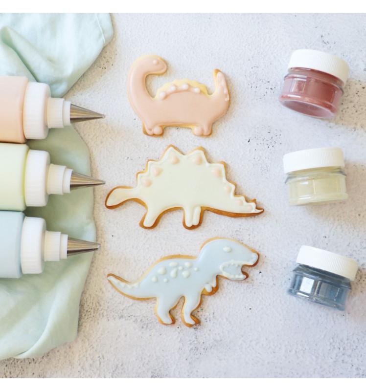 Scrapcooking 3 Préparations Colorantes D'origine Naturelle Dino (Sauge Lin Denim)