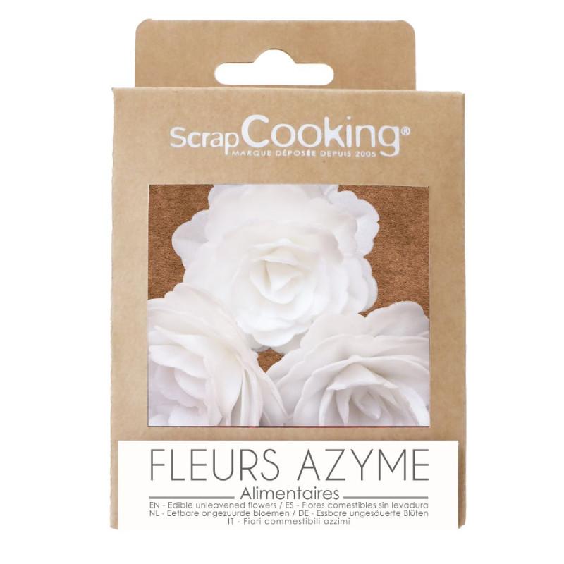Scrapcooking 3 Roses Royales Blanches En Azyme Pour La Décoration De Gâteaux