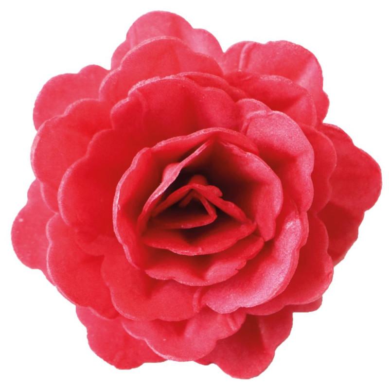 Scrapcooking 3 Roses Royales Rouges En Azyme Pour La Décoration De Gâteaux