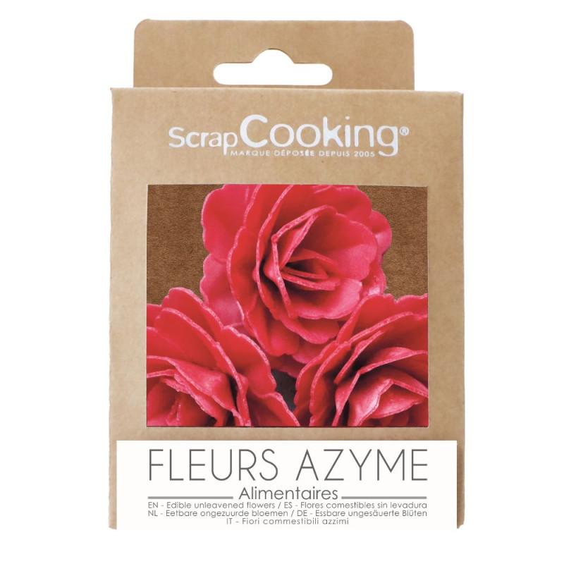 Scrapcooking 3 Roses Royales Rouges En Azyme Pour La Décoration De Gâteaux