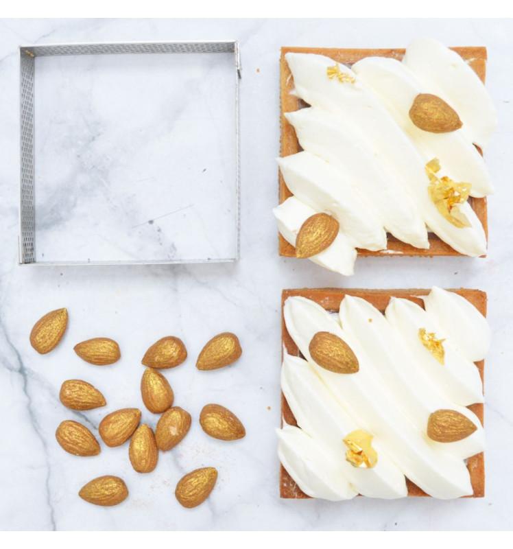 Scrapcooking 4 Cercles à Tartelettes Perforés Carrés 8 X 8 Cm