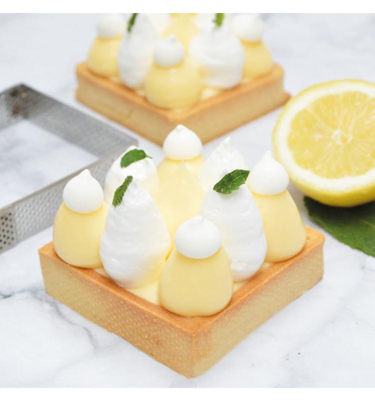 Scrapcooking 4 Cercles à Tartelettes Perforés Carrés 8 X 8 Cm