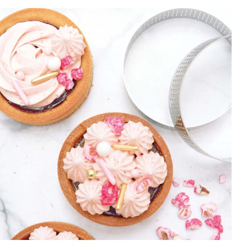 Scrapcooking 4 Cercles à Tartelettes Perforés Ronds 8 Cm