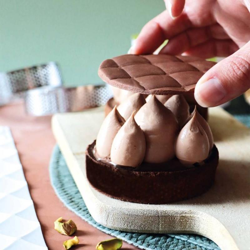 Scrapcooking 4 Cercles à Tartelettes Perforés Ronds 8 Cm