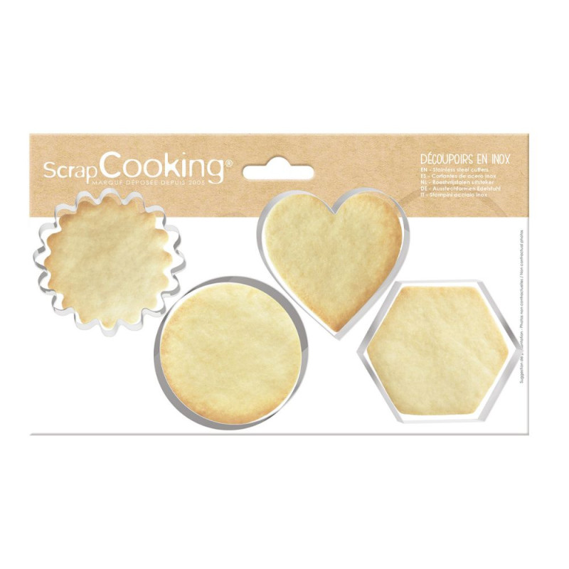 Scrapcooking 4 Emporte-pièces Inox Pour Biscuits Et Pâtisseries