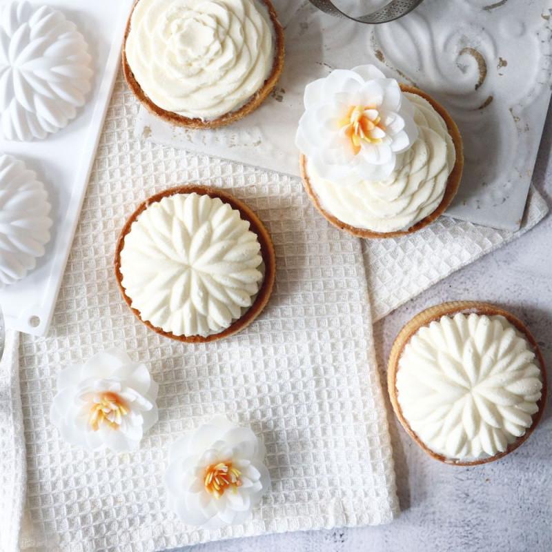 Scrapcooking 4 Fleurs Camélias Blancs En Azyme Pour La Décoration De Gâteaux