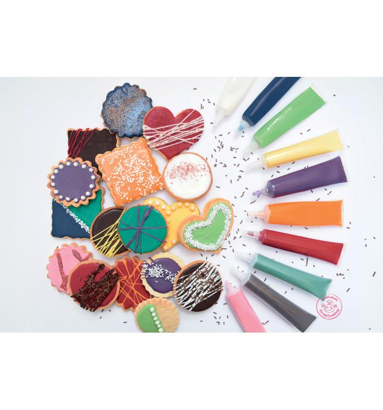 Scrapcooking 4 Stylos Goût Choco Rouge Bleu Jaune Vert