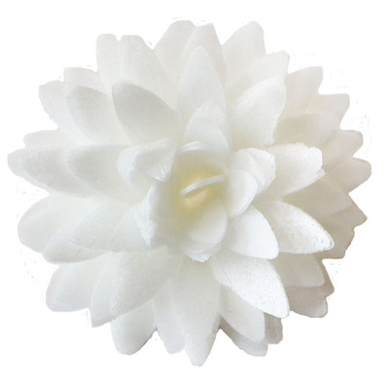 Scrapcooking 5 Dahlias Blancs En Azyme Pour Déco De Gâteaux