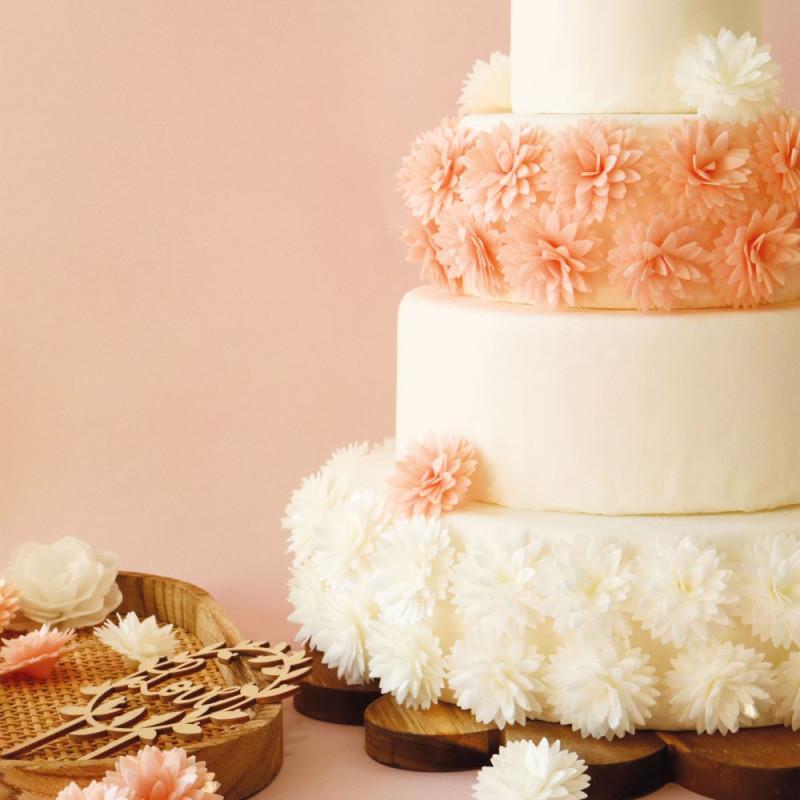 Scrapcooking 5 Dahlias Blancs En Azyme Pour Déco De Gâteaux