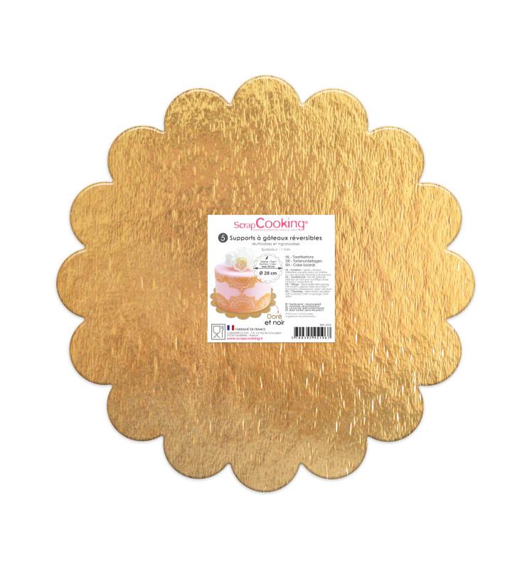 Scrapcooking 5 Supports Gâteaux Or/noir Cannelés 24cm