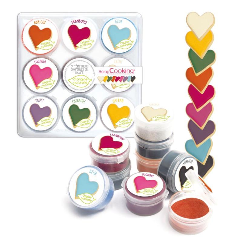 Scrapcooking 9 Mini Préparations Colorantes D'origine Naturelle En Poudre