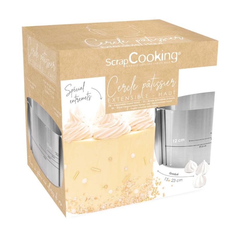 Scrapcooking Cercle à Pâtisserie Extensible Haut H.12 Cm