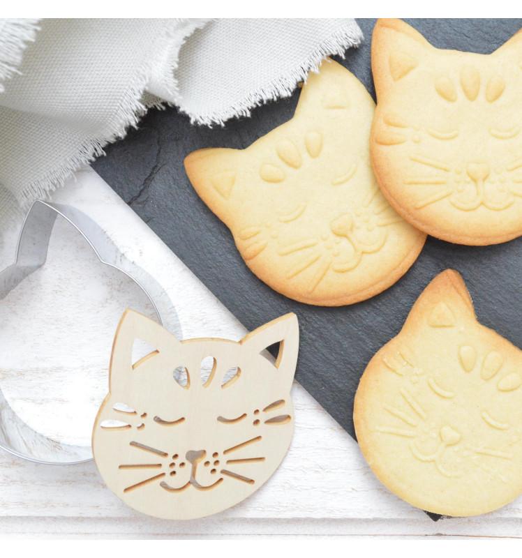 Scrapcooking Coffret 3 Découpoirs Inox + 3 Embosseurs Bois