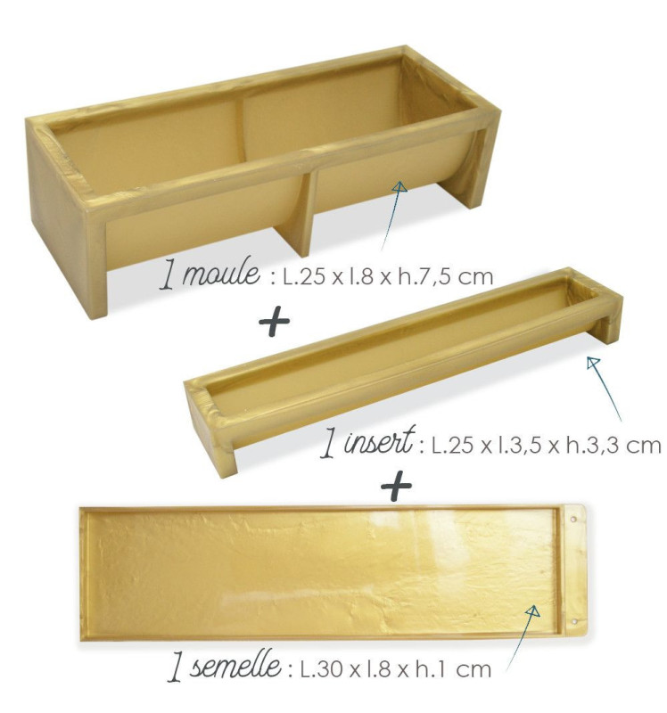 Scrapcooking Coffret 3 Moules Silicone Bûche (moule Insert Semelle)
