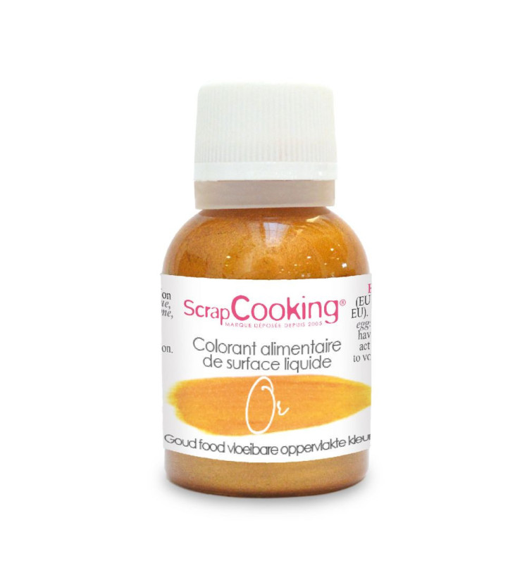 scrapcooking Colorant alimentaire de surface liquide doré